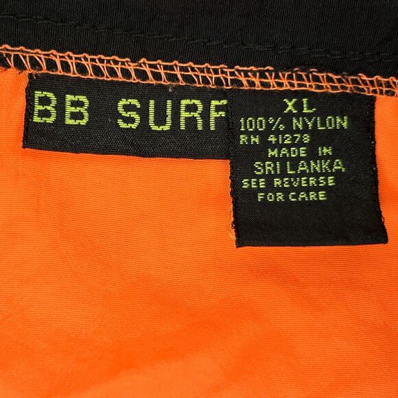 Vintage 90s BB Surf Windbreaker Jacket Mens XL X-Large Orange Surfer Surfing - Picture 6 of 7
